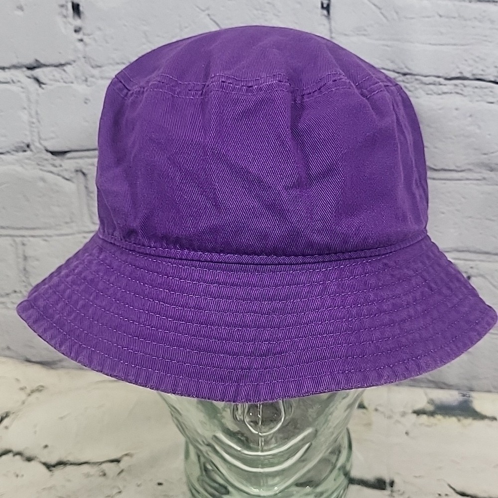 Newhattan Bucket Hat Unisex Size S/M Purple Retro Cotton Sun Fishermans‎ Cap
